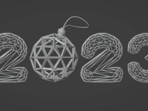 New Years numbers 2023 3D Model