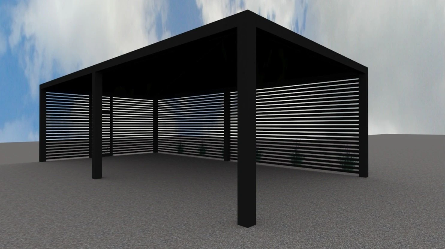 GARAGE WINTER GARDEN 3D Model .c4d .max .obj .3ds .fbx .stl .blend 