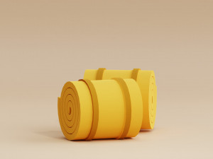 Stylized Cartoon Hay Wheat Roll Low-poly 3D 模型