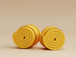 Stylized Cartoon Hay Wheat Roll Low-poly 3D 模型