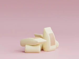 Stylized Cartoon Sack of Flour Low-poly 3D Model