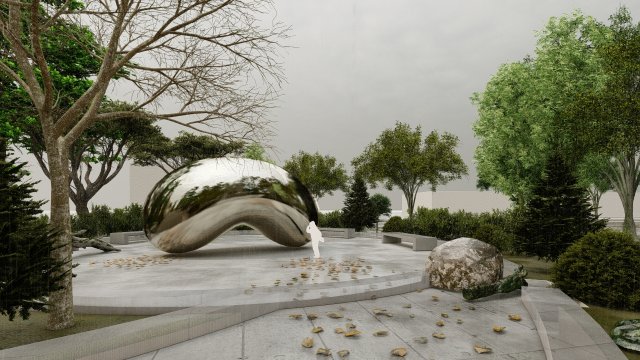 Park Morshin city Model 3D .c4d .max .obj .3ds .fbx .stl .blend