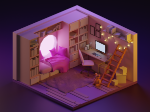 Library 3D Model