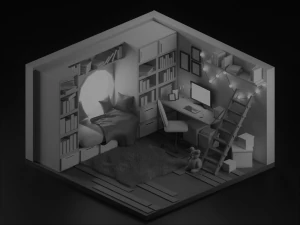 Library 3D Model