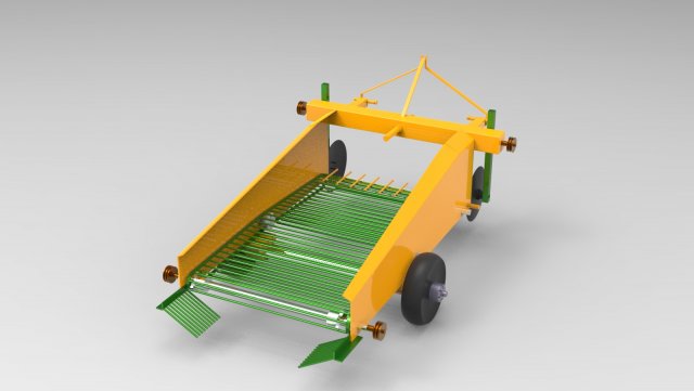 POTATO REMOVING MACHNE 3D 模型 .c4d .max .obj .3ds .fbx .stl .blend 