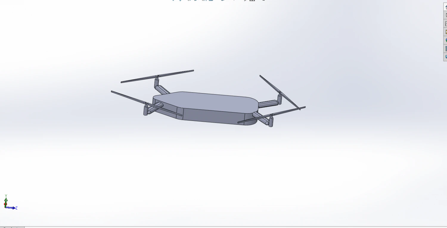 Drone design and simulation 3D Model .c4d .max .obj .3ds .fbx .stl .blend 
