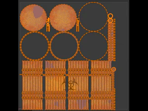Rusty biological waste barrel Low poly 3D Model