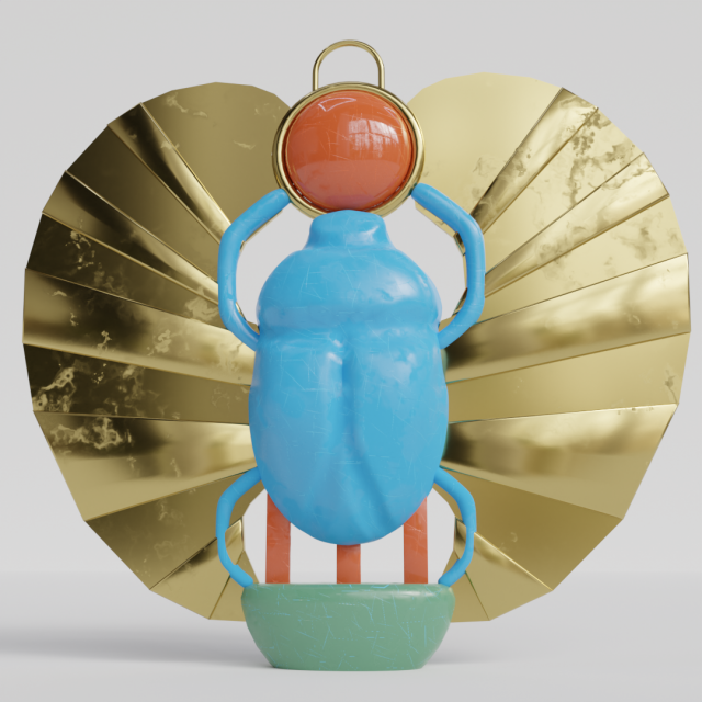 Of an ancient Egyptian amulet 3D Model .c4d .max .obj .3ds .fbx .stl .blend 