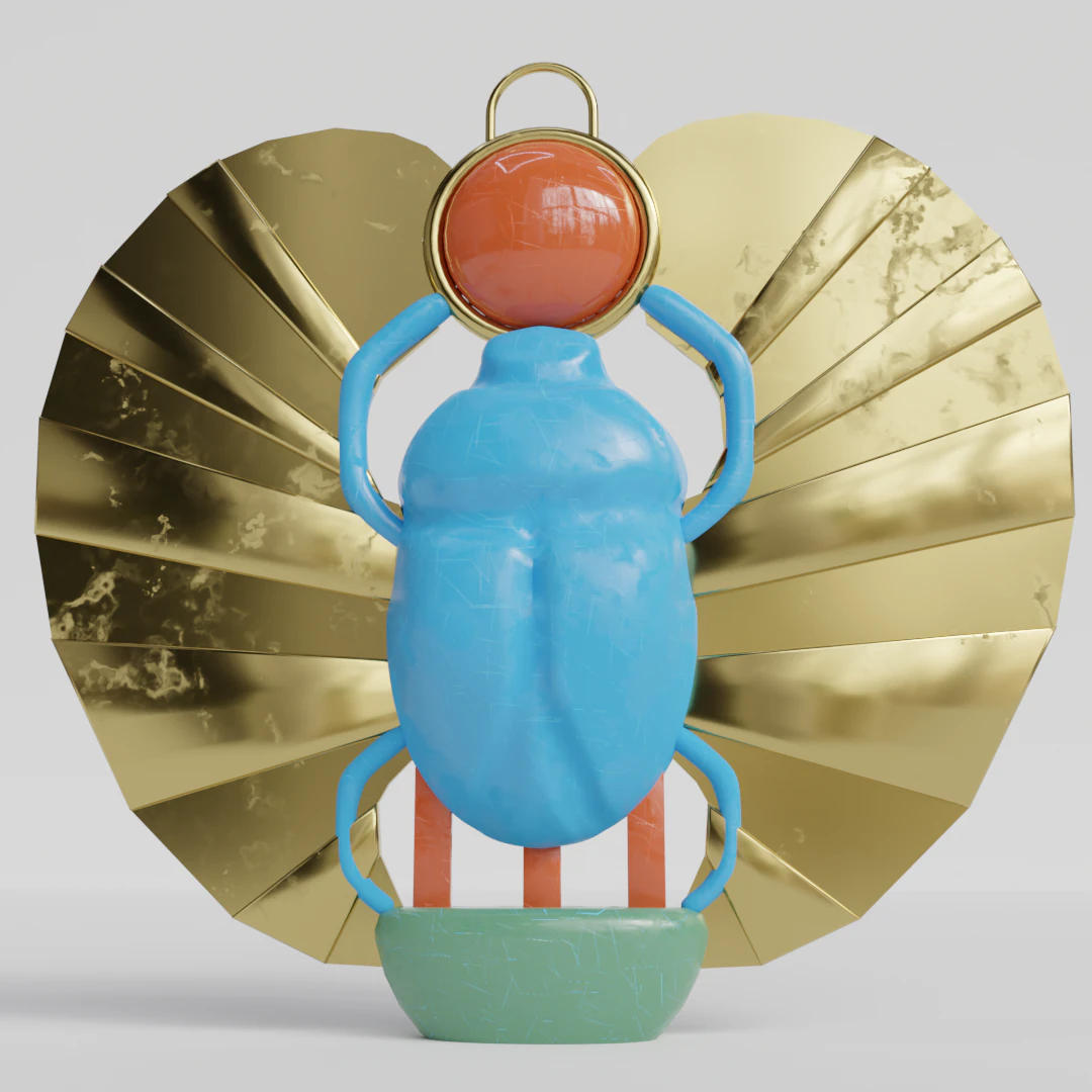 Of an ancient Egyptian amulet 3D Model .c4d .max .obj .3ds .fbx .stl .blend 
