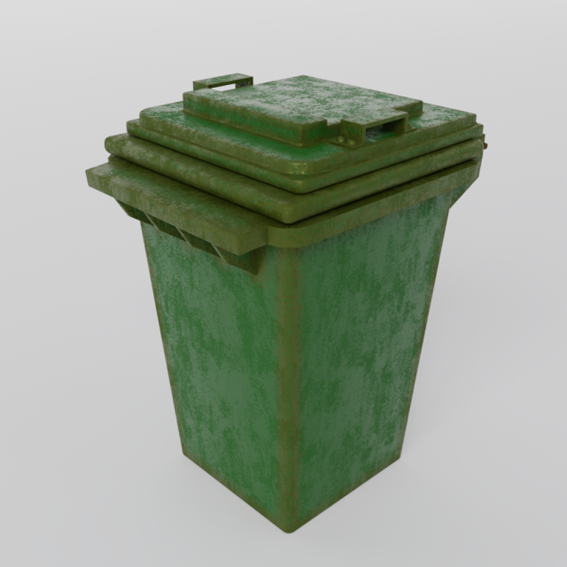Garbage container Low-poly 3D मॉडल .c4d .max .obj .3ds .fbx .stl .blend 