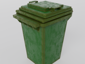 Garbage container Low-poly 3D 모델