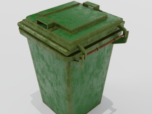 Garbage container Low-poly 3D मॉडल