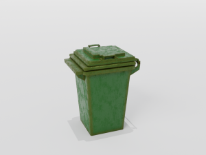 Garbage container Low-poly 3D मॉडल