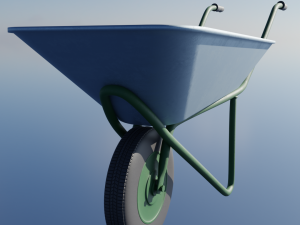 Wheelbarrow garden unicycle 3D 모델