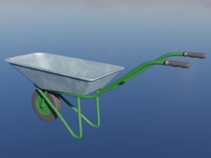 Wheelbarrow garden unicycle 3D 모델