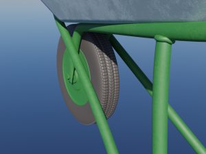 Wheelbarrow garden unicycle 3D 모델