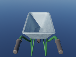 Wheelbarrow garden unicycle 3D 모델