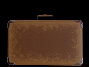 Old leather suitcase Low-poly 3D Model