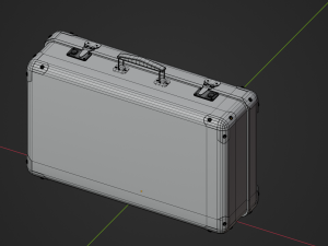 Old leather suitcase Low-poly 3D Model