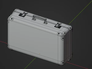 Old leather suitcase Low-poly 3D Model