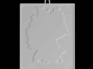 Pendant map of Germany 3D print model 3D Print Model