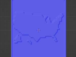 Pendant map of the United States of America 3D print model 3D-Druckmodell