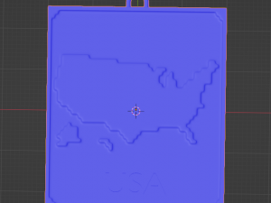 Pendant map of the United States of America 3D print model 3D-Druckmodell