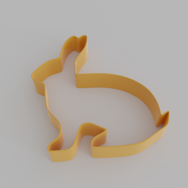 Form for cutting out cookies in the form of a rabbit 3D print model Modèles 3D en vedette .c4d .max .obj .3ds .fbx .stl .blend 