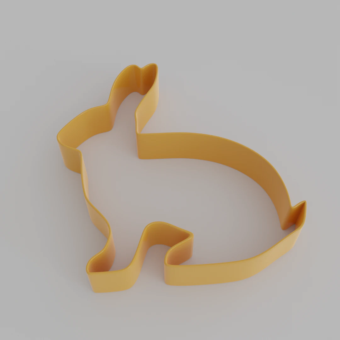 Form for cutting out cookies in the form of a rabbit 3D print model 3D Print Model .c4d .max .obj .3ds .fbx .stl .blend