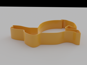 Form for cutting out cookies in the form of a rabbit 3D print model Modèles 3D en vedette