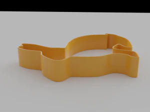Form for cutting out cookies in the form of a rabbit 3D print model 3D Print Model