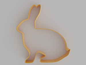 Form for cutting out cookies in the form of a rabbit 3D print model Modèles 3D en vedette