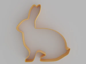 Form for cutting out cookies in the form of a rabbit 3D print model 3D Print Model