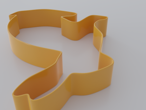 Form for cutting out cookies in the form of a rabbit 3D print model Modèles 3D en vedette