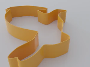 Form for cutting out cookies in the form of a rabbit 3D print model 3D Print Model