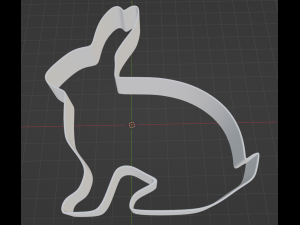 Form for cutting out cookies in the form of a rabbit 3D print model Modèles 3D en vedette