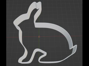 Form for cutting out cookies in the form of a rabbit 3D print model 3D Print Model