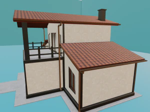 Lowpoly house 3D Model