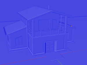 Lowpoly house Model 3D