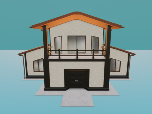 Lowpoly house Model 3D