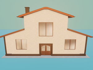 Lowpoly house Model 3D