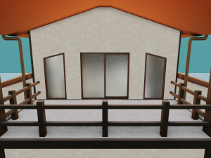 Lowpoly house Model 3D