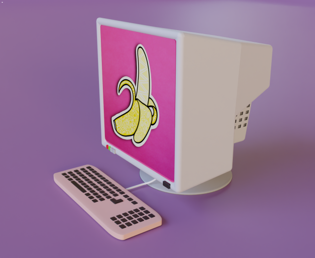 Computer in cartoons 3D 모델 .c4d .max .obj .3ds .fbx .stl .blend 