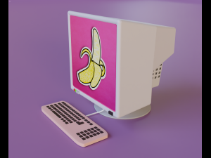 Computer in cartoons 3D Model