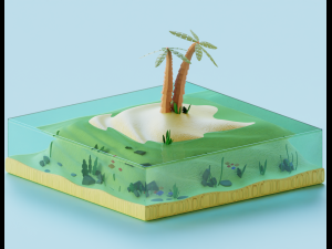 3 beach scenes Modèle 3D