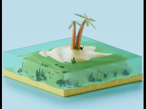 3 beach scenes 3D Model