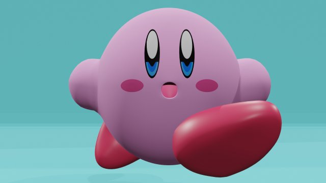 Kirby 3Dモデル .c4d .max .obj .3ds .fbx .stl .blend