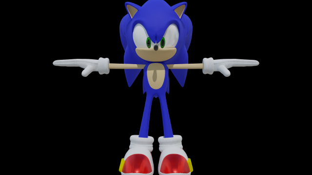 Sonic The hedgehog Modelo 3D .c4d .max .obj .3ds .fbx .stl .blend 