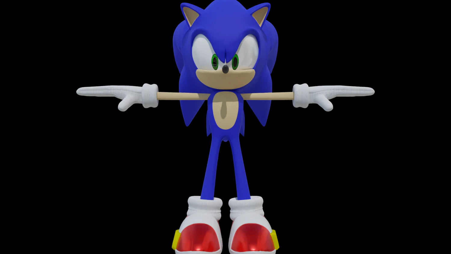 Sonic The hedgehog 3D Model .c4d .max .obj .3ds .fbx .stl .blend
