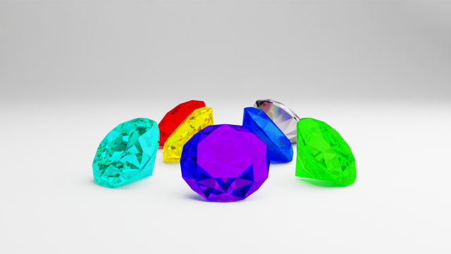 Chaos Emeralds 3D Model .c4d .max .obj .3ds .fbx .stl .blend 